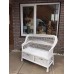 Wicker sofa, with drawers, white 1120002