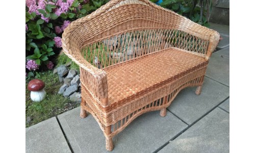 Wicker sofa "Drop" with a low back, 1120007