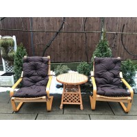 Wicker wicker furniture set with cushions, 1071053