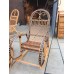 Rocking chair brown with white folding 1100003