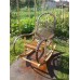 Кресло-качалка коричневое с белым разборное 1100003