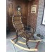 Кресло-качалка коричневое с белым, разборное, анатомическое 1100011