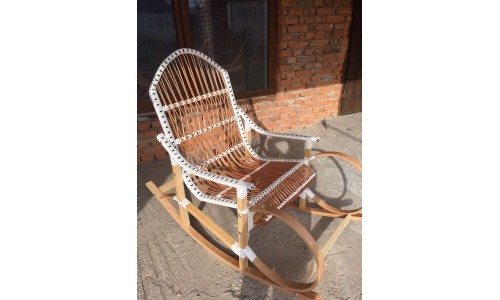 Rocking chair white, folding 1100017