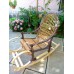 Крісло-гойдалка коричневе з білим 1100019
