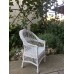 Ordinary wicker armchair, white 1060005