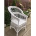Ordinary wicker armchair, white 1060005