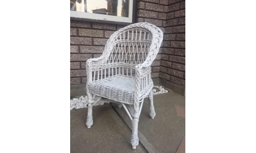 Крісло плетене дитяче, біле 1060006