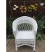 Wicker armchair, white 1060007