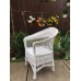 Wicker armchair, white 1060007