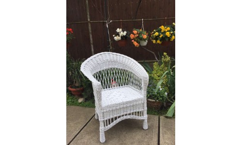 Кресло плетеное, белое 1060007