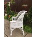 Wicker armchair, white 1060008