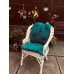 Кресло плетеное, белое с подушкой 1060009