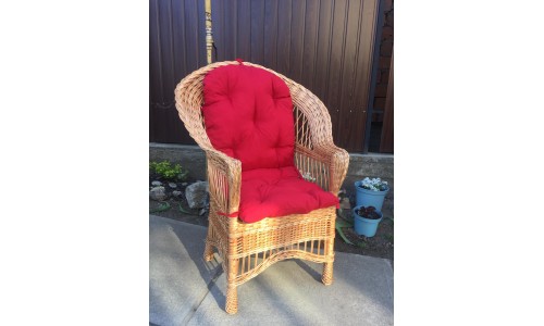 Wicker wicker chair with pillow 1060010