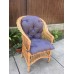 Крісло плетене з лози, з подушкою 1060025
