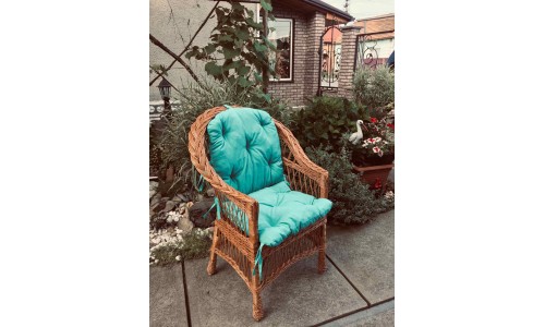 Кресло плетеное из лозы, с подушкой 1060025