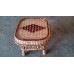 Wicker stool with pattern, 1060032