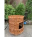 Wicker ottoman with a house for animals, 1060035